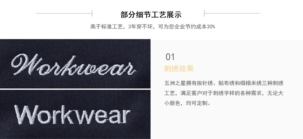 三合一硬殼沖鋒衣刺繡工藝展示